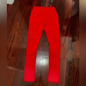 TruFusion moto mesh bright Red Leggings, size S